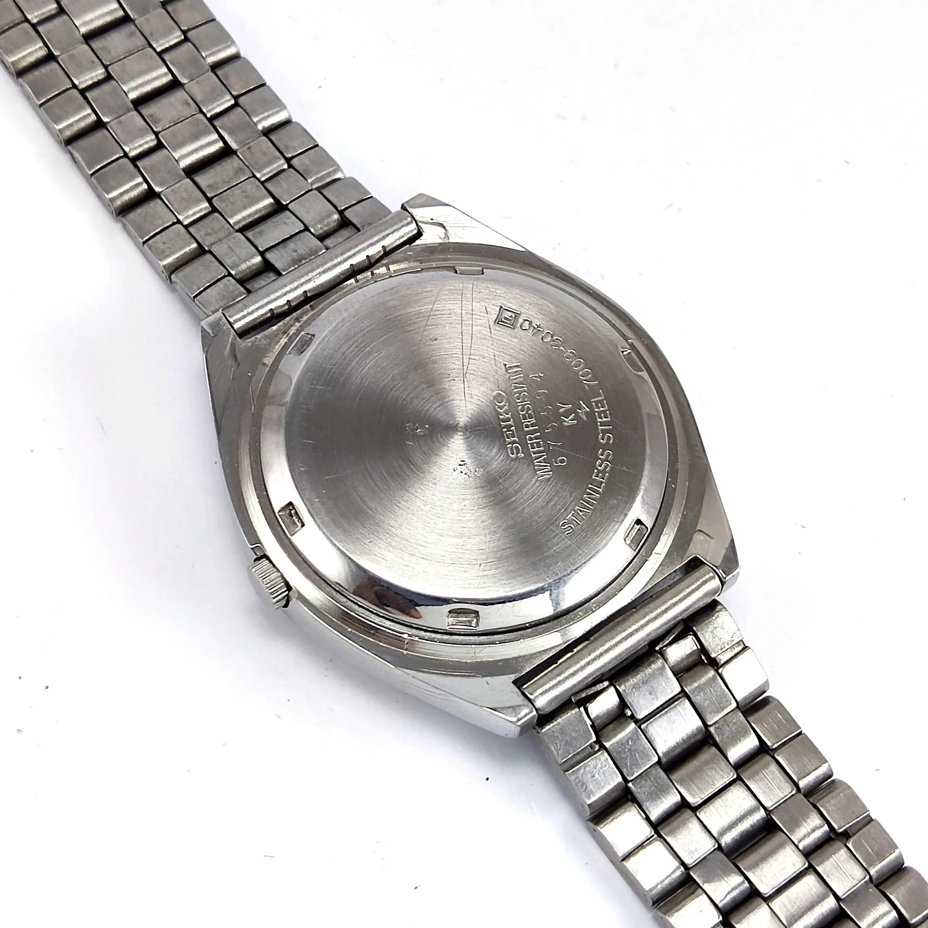 Seiko 5 Automatic-7025A Silver Dial 17 Jewels Day Date Men's Mechanical Watch