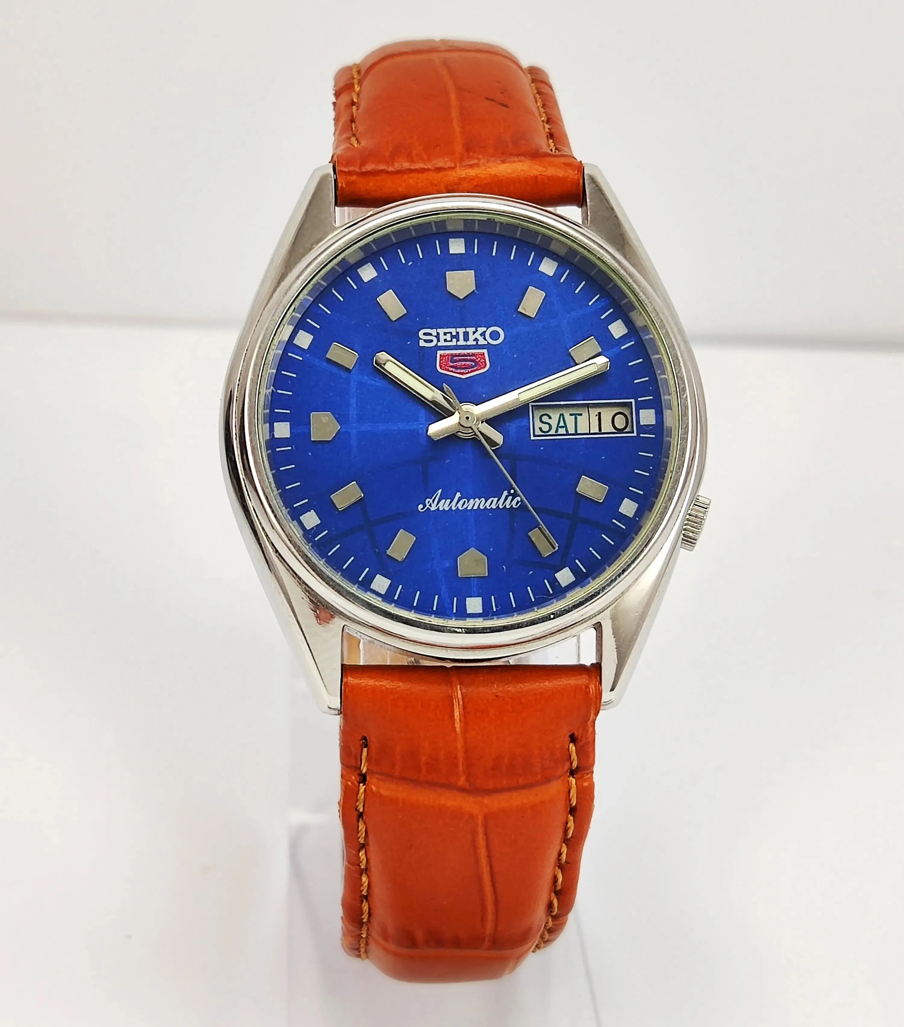 Seiko 5 Navy Blue Dial 17 Jewels Men's Automatic Wrist Watch 7009A