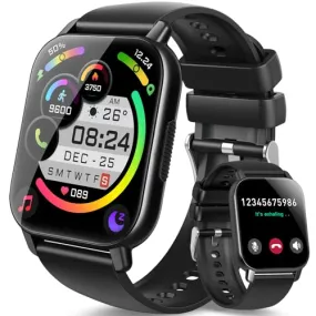 Smart Watch (Answer/Make Calls), 1.85" Smartwatch for Men Women IP68 Waterproof, 100  Sport Modes, Fitness Activity Tracker Heart Rate Sleep Monitor Pedometer Calories, Smart Watches for Android iOS
