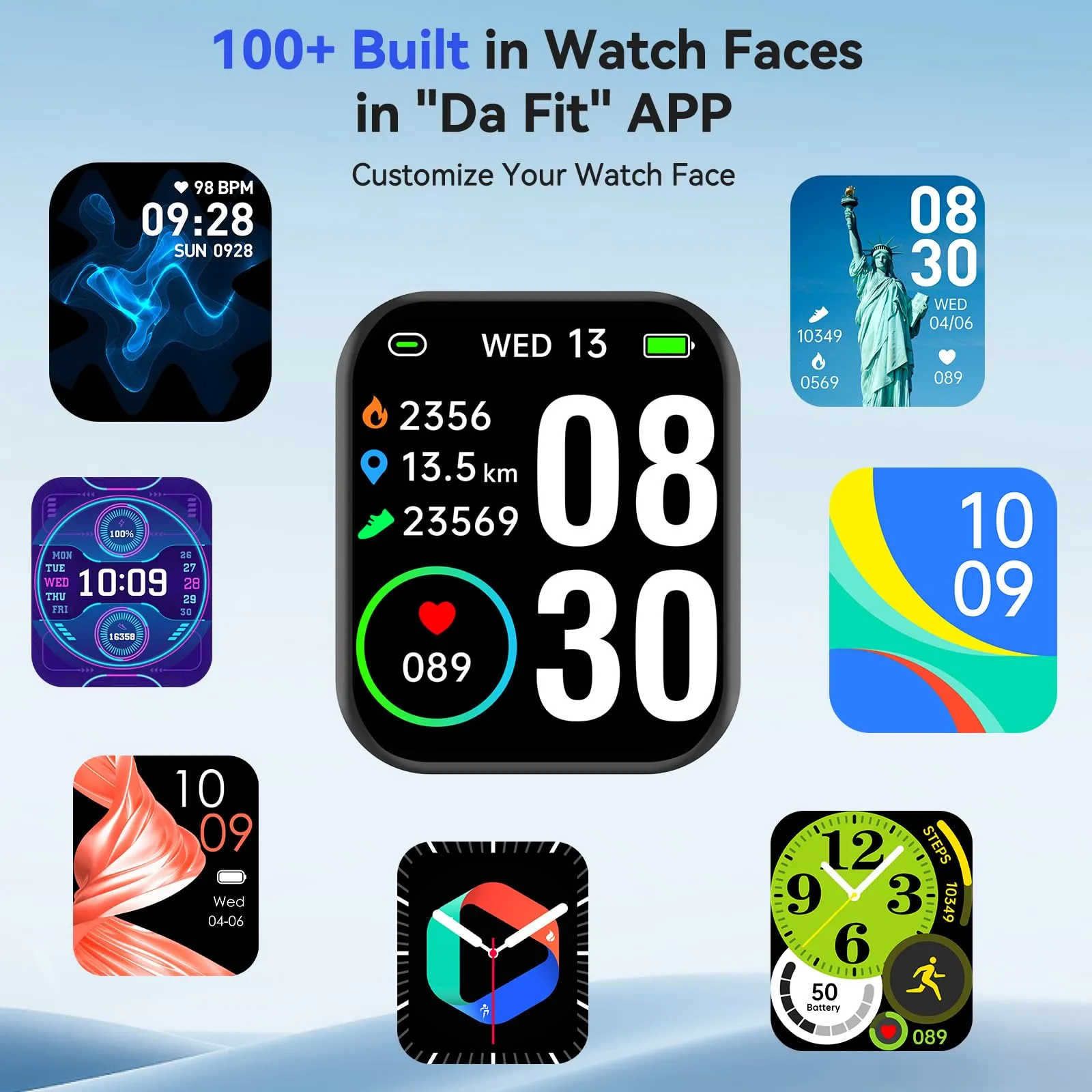 Smart Watch with Call, Fitness Tracker, IP68 Waterproof