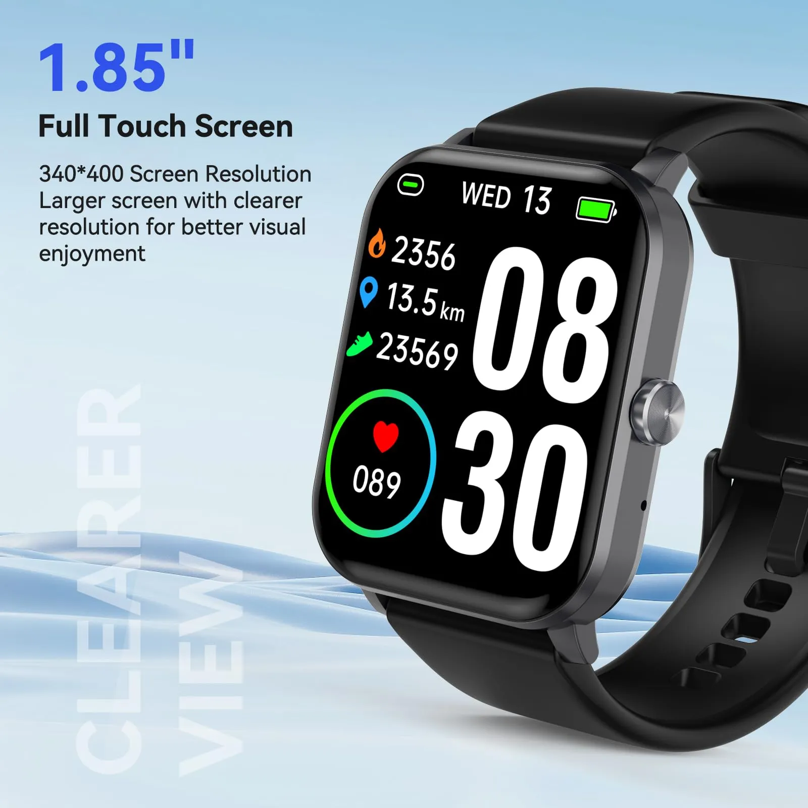 Smart Watch with Call, Fitness Tracker, IP68 Waterproof