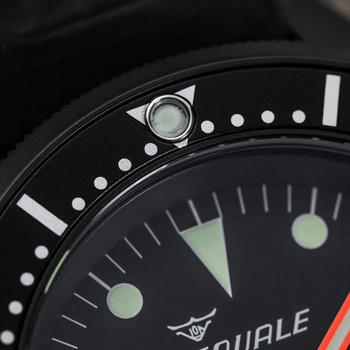 Squale 1521 Black PVD Swiss Made Diver's Watch - Mesh Bracelet