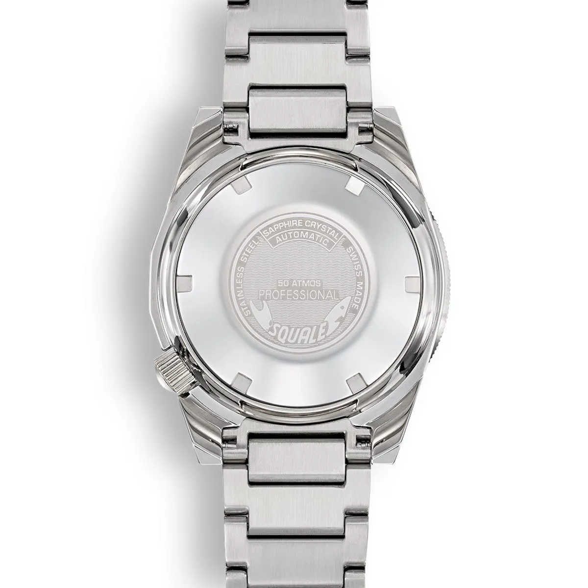 Squale 1521 Polished Steel Case - Blue Fume Dial on Bracelet