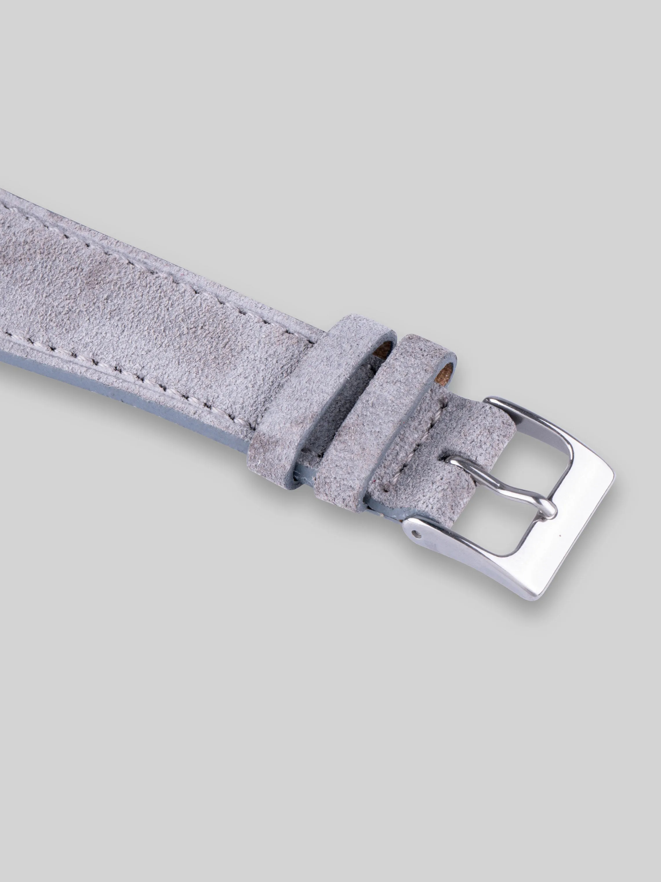 Suede Watch Strap - Platinum