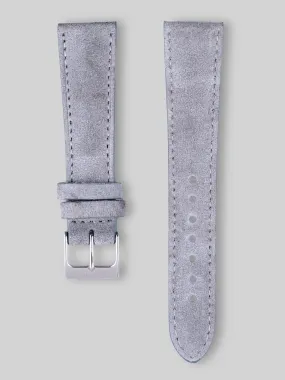 Suede Watch Strap - Platinum
