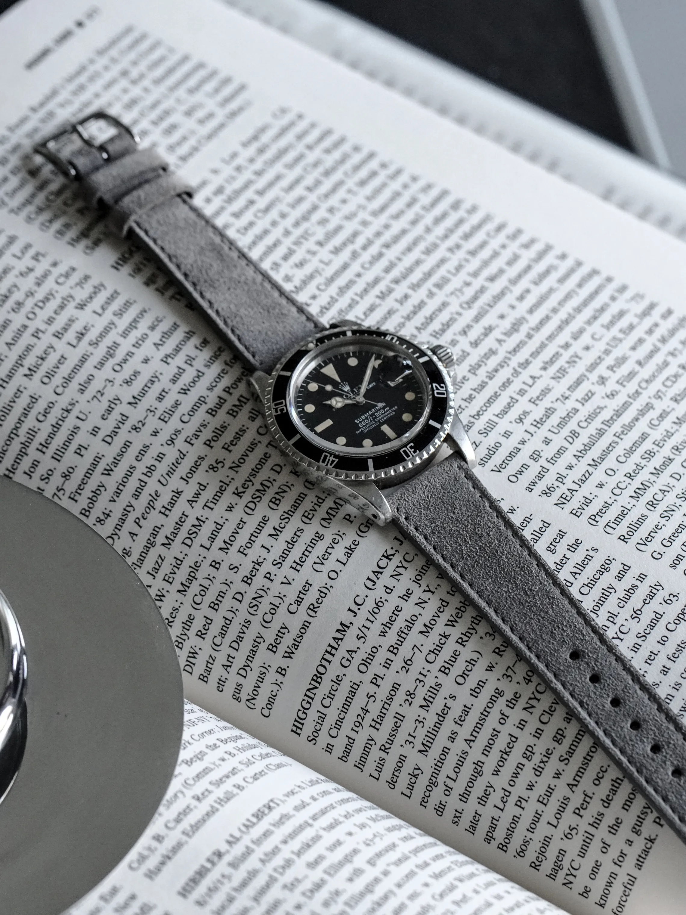 Suede Watch Strap - Platinum