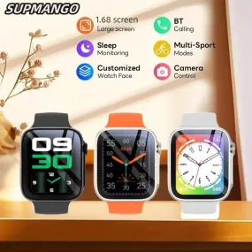 T88K Smart Sports Watch – 1.68” LCD Display, Waterproof Fitness Tracker for Men & Women