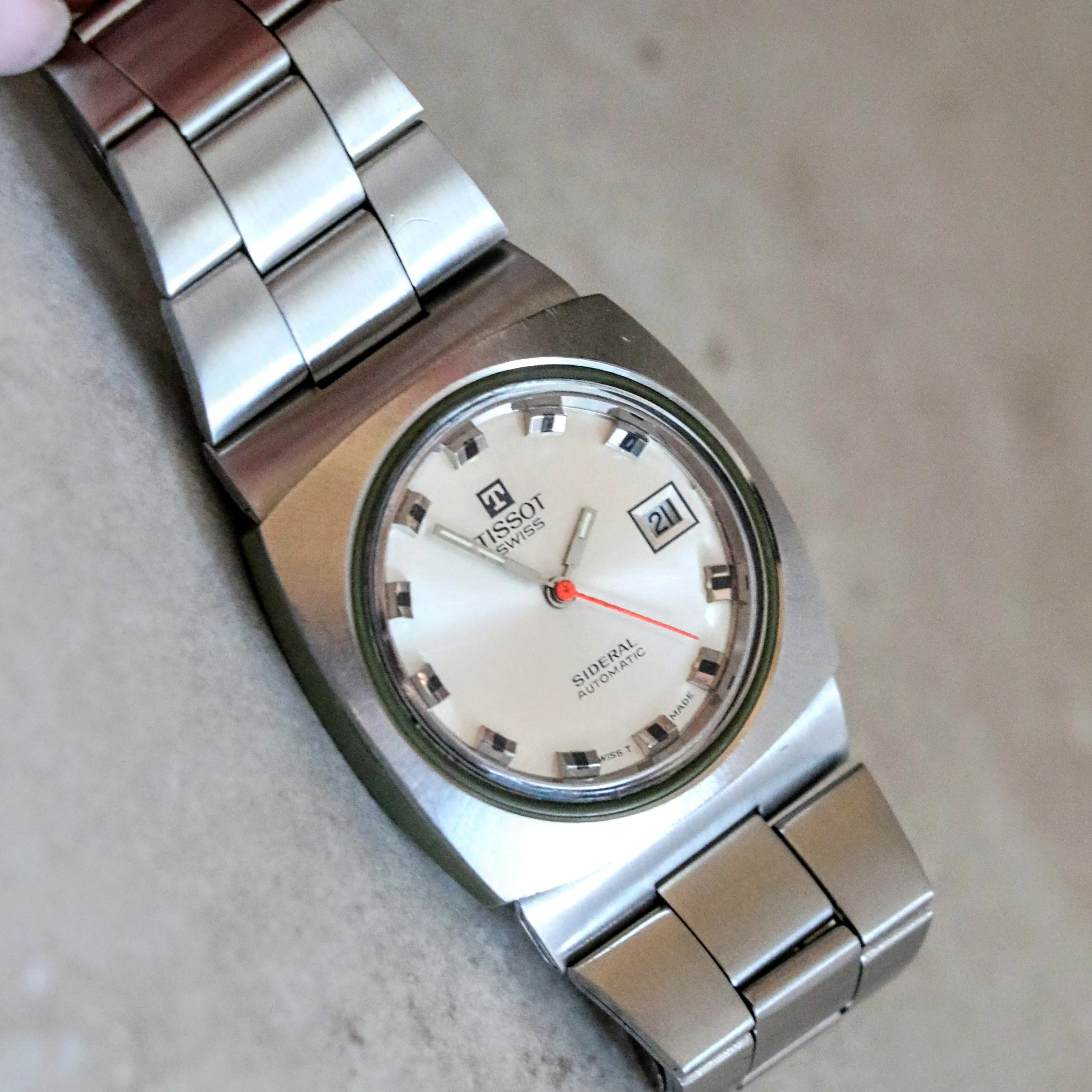 TISSOT Sideral Automatic Watch Date Indicator Vintage Wristwatch Original Bracelet