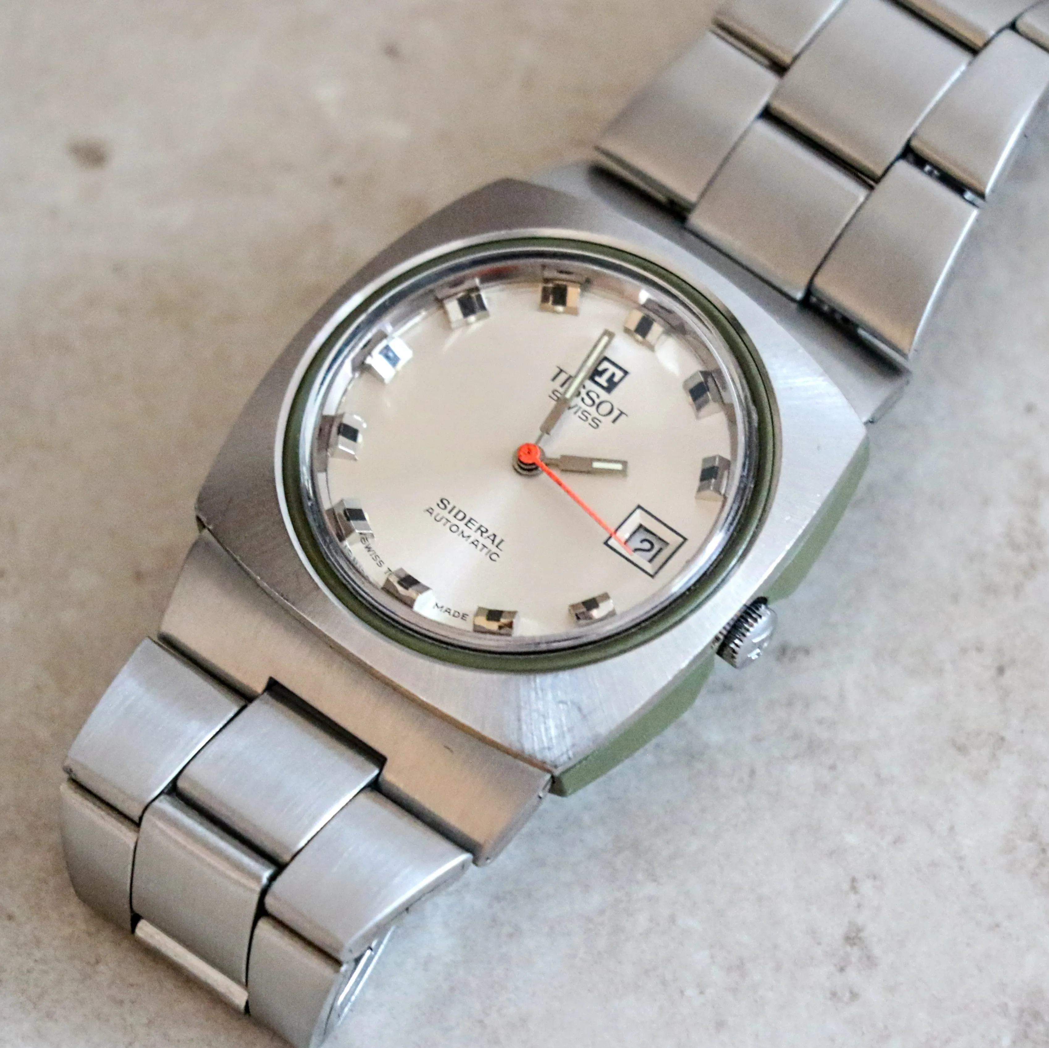 TISSOT Sideral Automatic Watch Date Indicator Vintage Wristwatch Original Bracelet