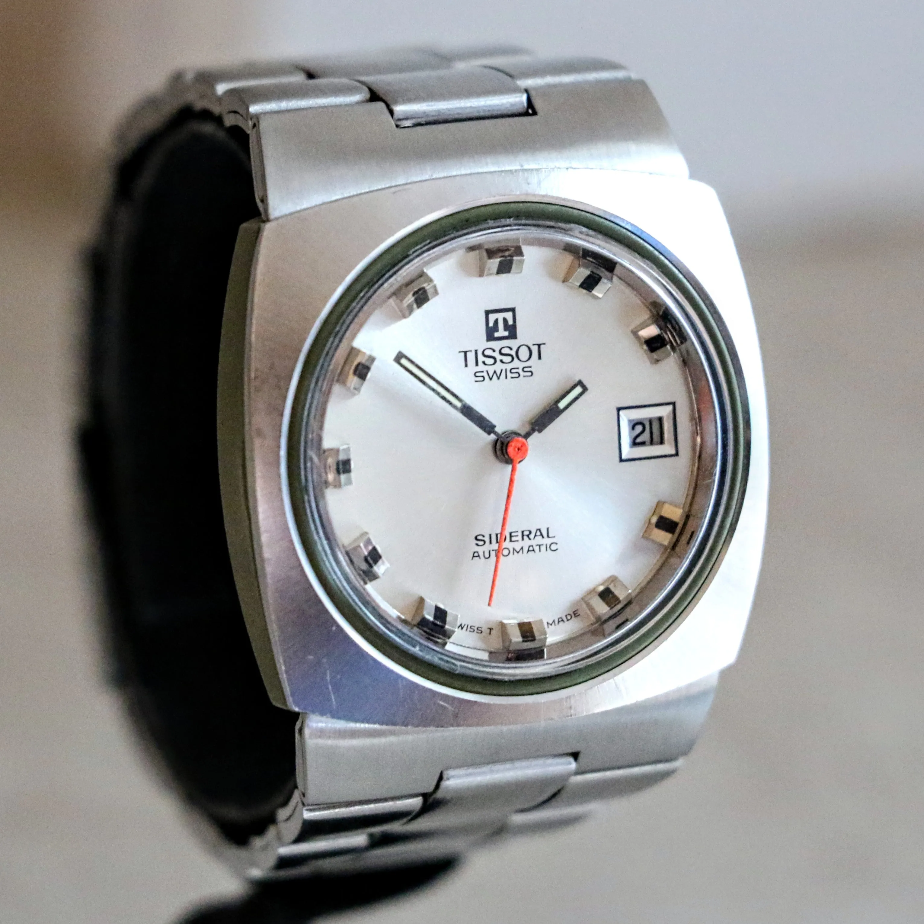 TISSOT Sideral Automatic Watch Date Indicator Vintage Wristwatch Original Bracelet