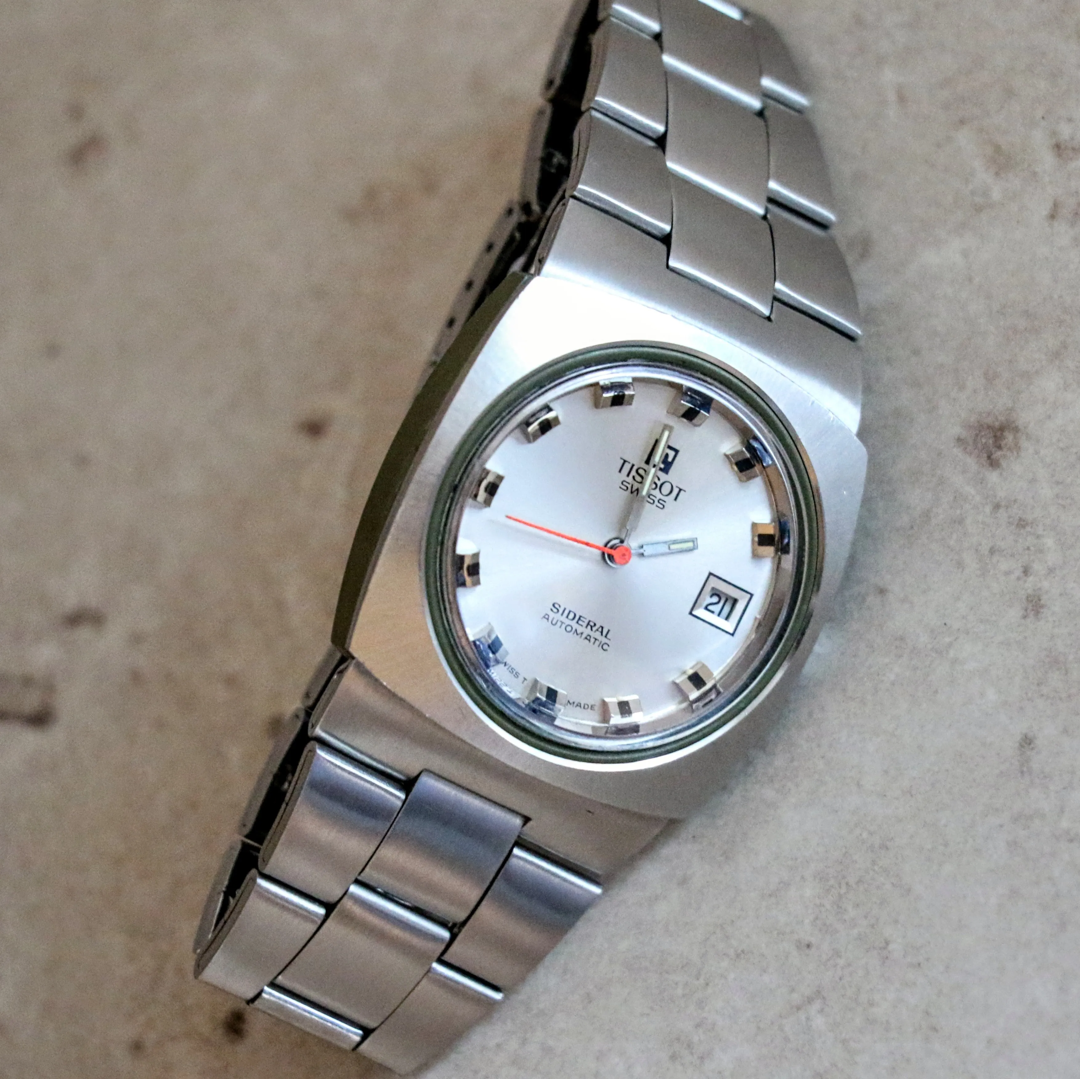 TISSOT Sideral Automatic Watch Date Indicator Vintage Wristwatch Original Bracelet