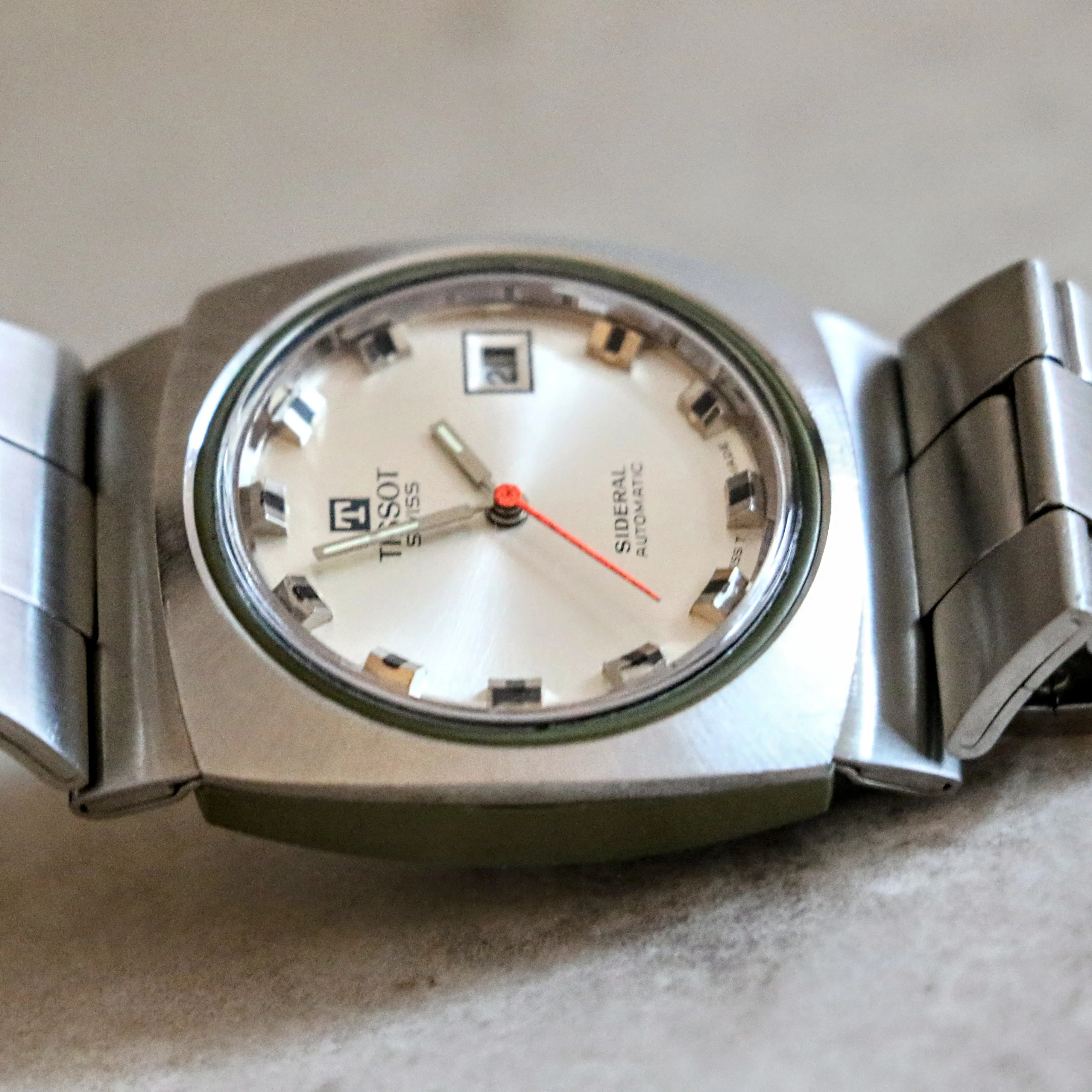 TISSOT Sideral Automatic Watch Date Indicator Vintage Wristwatch Original Bracelet