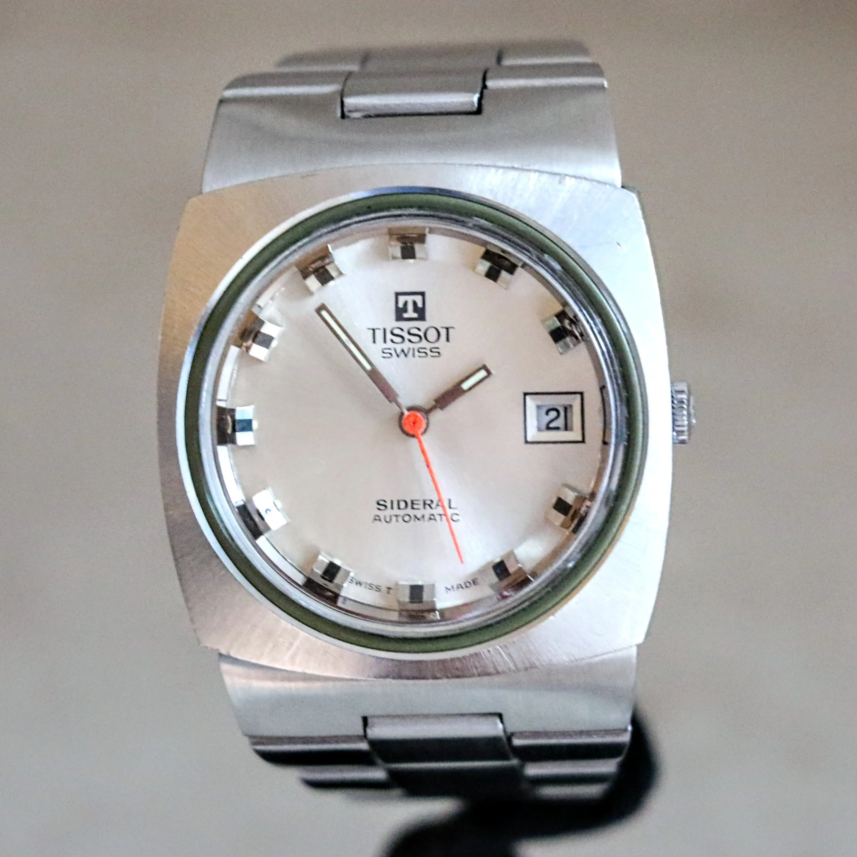 TISSOT Sideral Automatic Watch Date Indicator Vintage Wristwatch Original Bracelet