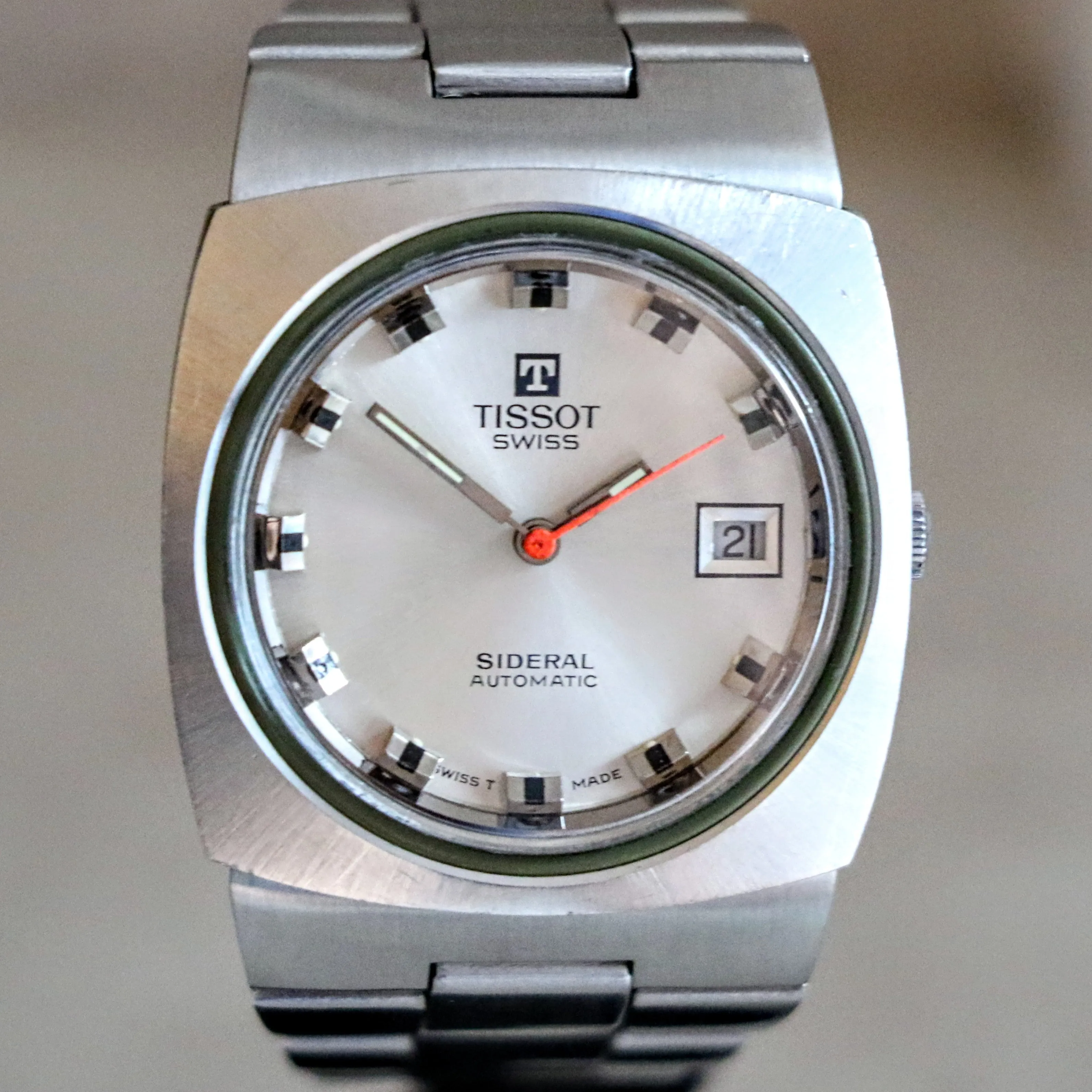 TISSOT Sideral Automatic Watch Date Indicator Vintage Wristwatch Original Bracelet