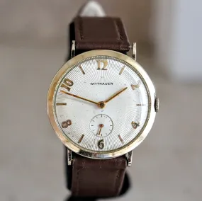 WITTNAUER Mechanical Watch 33mm Vintage 10K GF Wristwatch Round Case