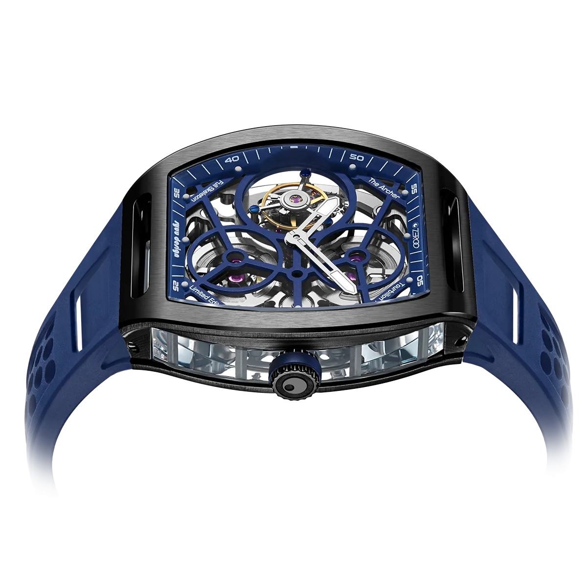 ZEROO T4 THE ARCHER FULL SKELETON TOURBILLONMANUAL TOURBILLON WATCH FOR GENTS - ZT004BBL