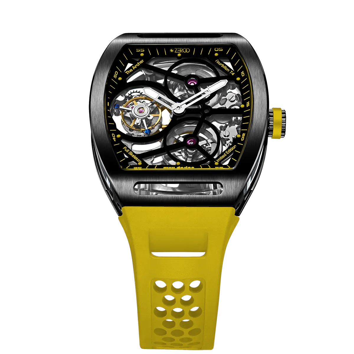 ZEROO T4 THE ARCHER FULL SKELETON TOURBILLONMANUAL TOURBILLON WATCH FOR GENTS - ZT004BYW