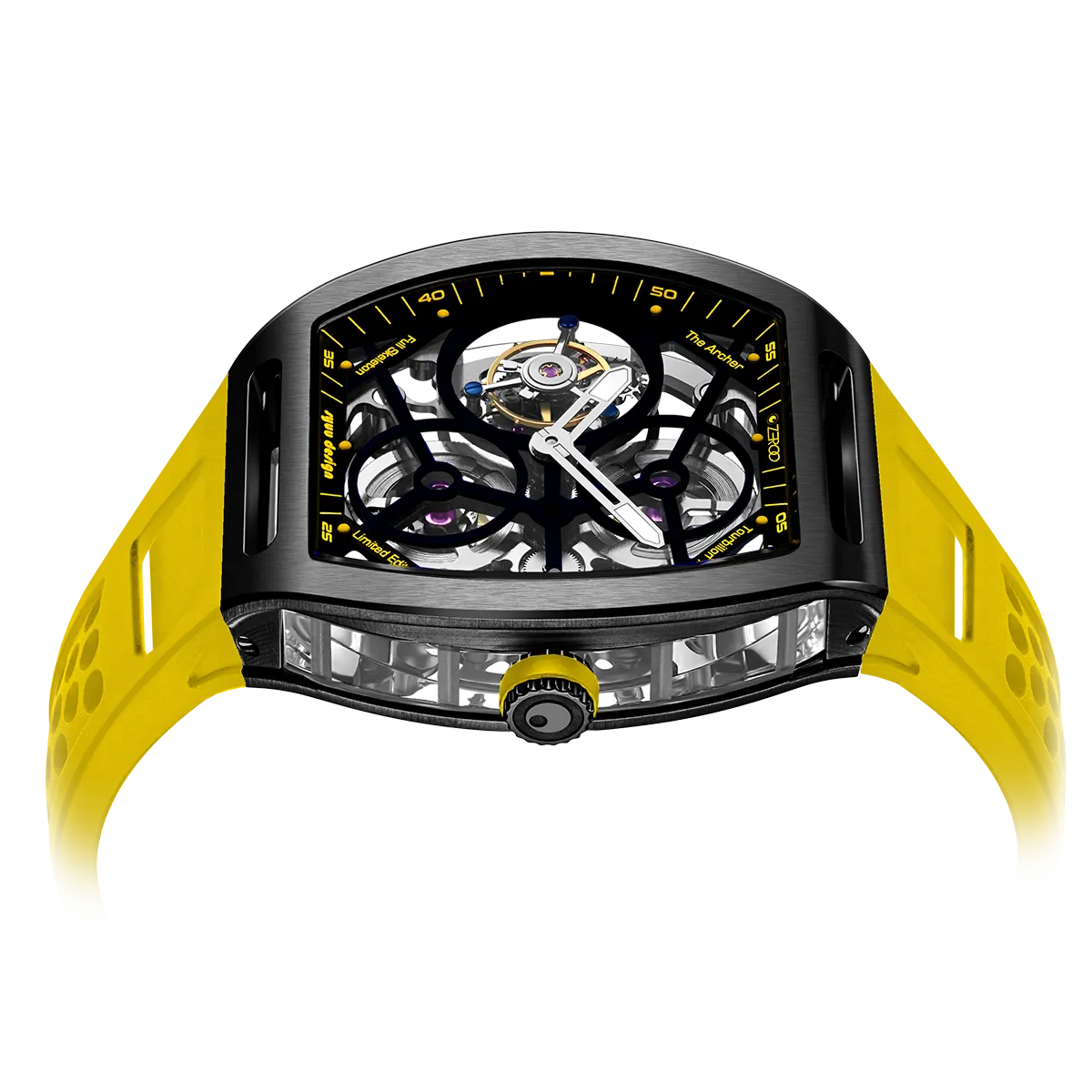 ZEROO T4 THE ARCHER FULL SKELETON TOURBILLONMANUAL TOURBILLON WATCH FOR GENTS - ZT004BYW