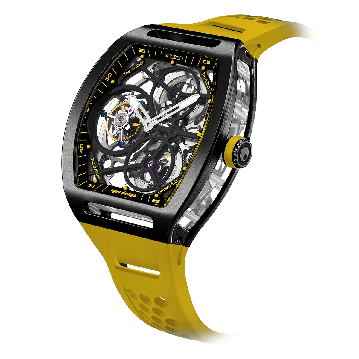 ZEROO T4 THE ARCHER FULL SKELETON TOURBILLONMANUAL TOURBILLON WATCH FOR GENTS - ZT004BYW