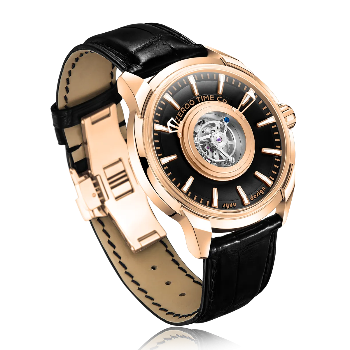 ZEROO T6 THE QUASER CENTER TOURBILLONMANUAL TOURBILLON WATCH FOR GENTS - ZT006RBR