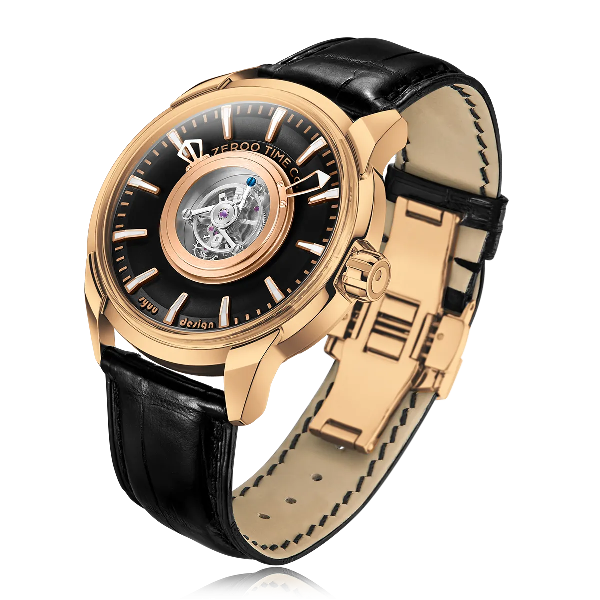 ZEROO T6 THE QUASER CENTER TOURBILLONMANUAL TOURBILLON WATCH FOR GENTS - ZT006RBR
