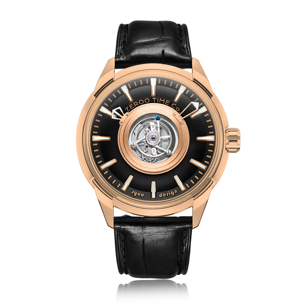 ZEROO T6 THE QUASER CENTER TOURBILLONMANUAL TOURBILLON WATCH FOR GENTS - ZT006RBR