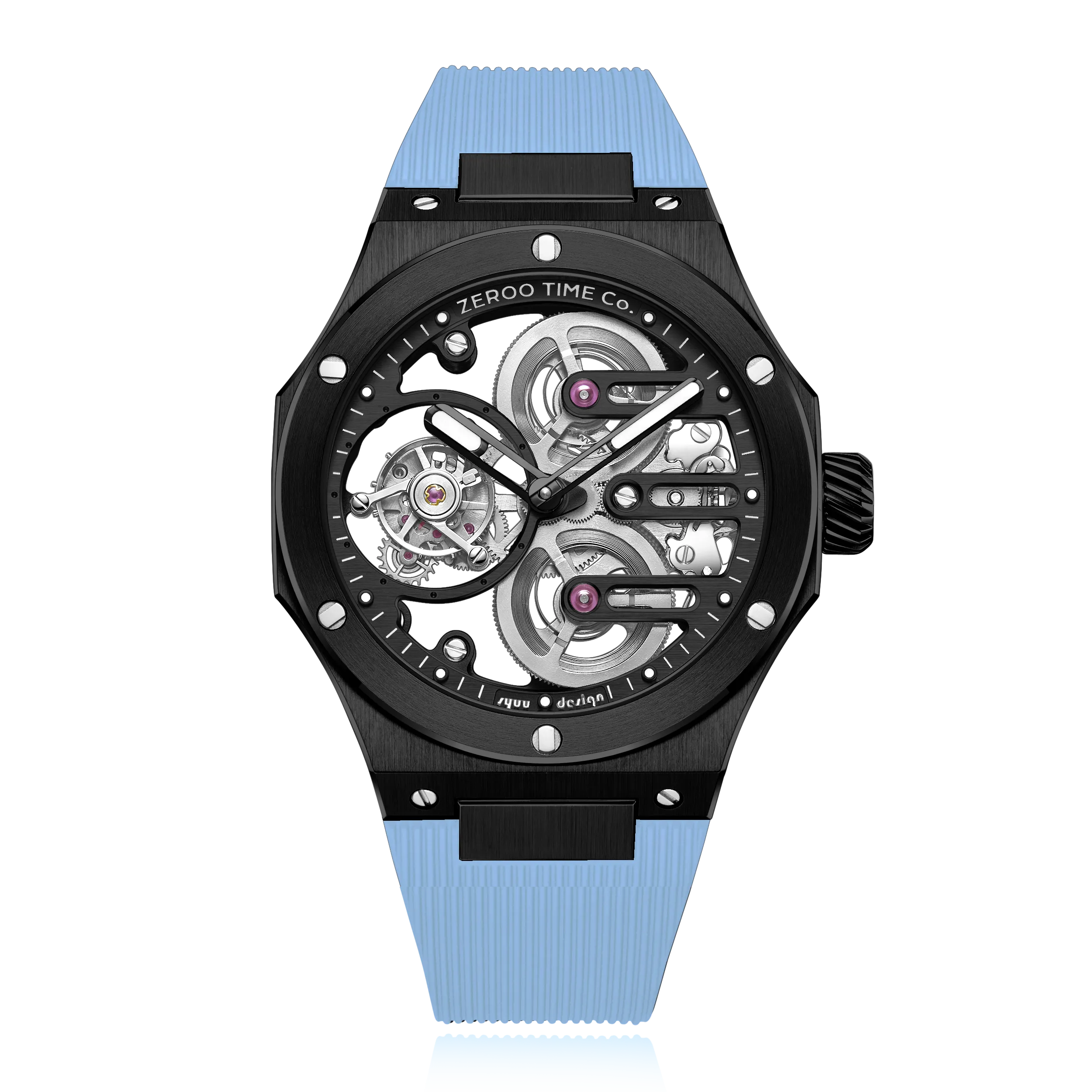 ZEROO T8 THE ORION FULL SKELETON TOURBILLONMANUAL TOURBILLON WATCH FOR GENTS - ZT008BBLB